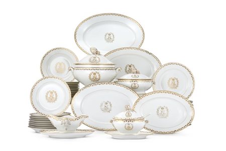 Manifattura di Sèvres, Napoleone III, 1857. Parte di servizio da tavola in porc