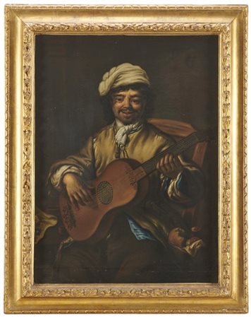 Cerchia di Giuseppe Bonito

"Suonatore di liuto"
olio su tela (cm 99x74)
in cor