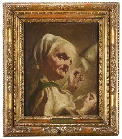 Scuola veneta del secolo XVIII

"Ritratto di anziana con conocchia"
olio su tel