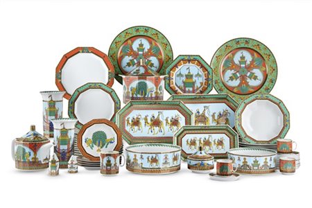 Manifattura di Rosenthal su disegno di Versace, secolo XX. Servizio per la tavo
