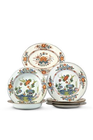 Manifattura di Ferniani, Faenza, fine secolo XVIII/XIX. Gruppo di quattro piatt