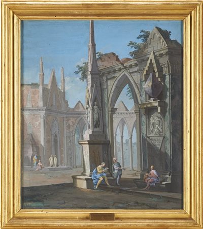 Pietro Paltronieri (attr.)

"Capriccio architettonico con rovine gotiche e figur