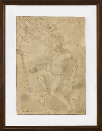 Artista del secolo XVIII

Al recto "San Girolamo che ascolta la tromba" a penna