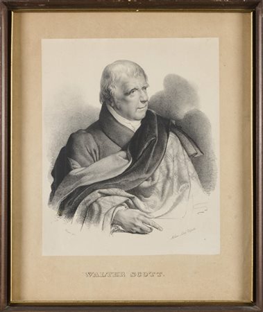Francesco Hayez "Walter Scott"
litografia dalla serie dedicata all' "Ivanhoe" (m