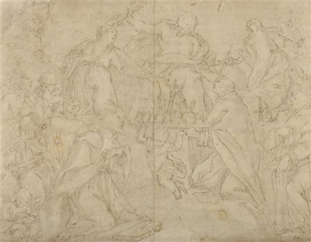 Artista della fine del secolo XVIII

"La città di Bologna presentata a Cristo e