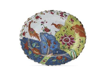 Manifattura di Pasquale Rubati (?), Milano, secolo XVIII. Vassoio ovale in maio