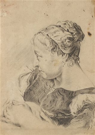 Seguace di Giambattista Piazzetta

"Testa femminile di profilo"
carboncino (mm