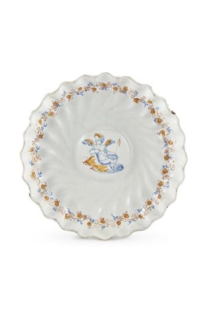 Manifattura di Faenza, bottega Calamelli, fine del secolo XVI. Coppa umbonata e