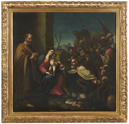 Scuola lombarda del secolo XVIII

"Adorazione dei magi"
olio su tela (cm 69x79)