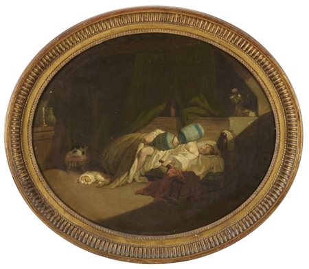 Ignoto francese della prima metà del secolo XIX

"Scena erotica" 
olio su tela