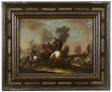 Antonio Calza (attr.)

"Scena di battaglia"
olio su tela (cm 35,5x47)
etichetta