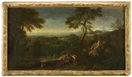 Scuola romana della fine del secolo XVII

"Paesaggi con figure"
coppia di dipin