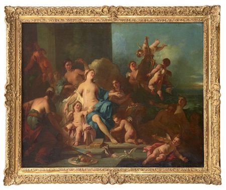 Scuola francese del secolo XVIII

"Venere, Cupido e amorini"
olio su tela (cm 7