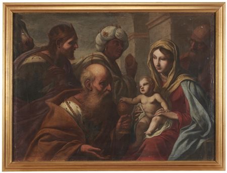 Artista del secolo XVIII

"Adorazione dei magi"
olio su tela (cm 94x128)
in cor