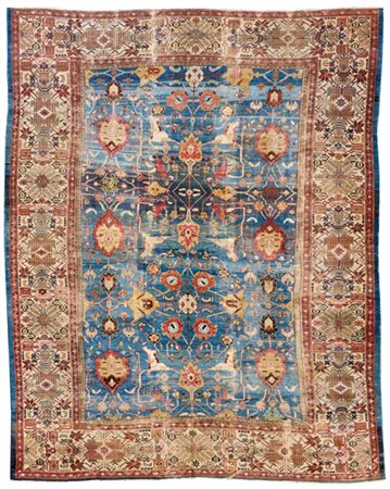 Tappeto Ferahkan-Sarouk, Persia, fine secolo XIX. Decoro all over policromo su