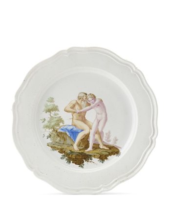 Manifattura della Real Fabbrica Ferdinandea, secolo XVIII. Piatto in porcellana
