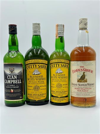  
Clan Campbell Scotch Whisky - Cutty Sark - Famous Grouse Scotch Whisky 
Scozia 0,7