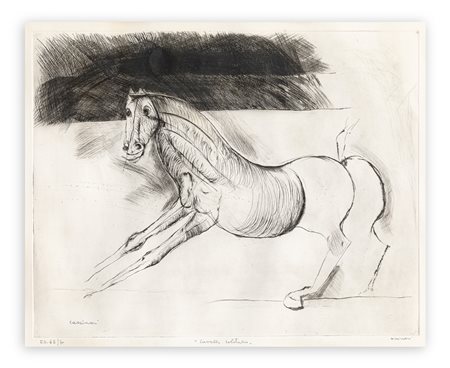BRUNO CASSINARI (1912-1992) - Cavallo solitario