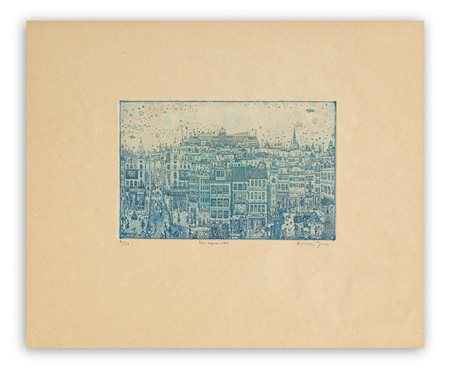 ARNOLD GROSS (1929-2015) - Blu sogno città
