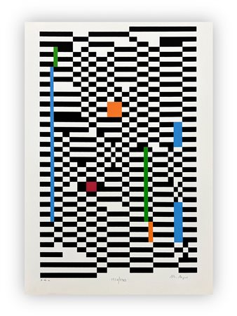 MARIO NIGRO (1917-1992) - Tavola N.5 - Progetto per un pannello a scacchi bianchi e neri, 1950-1983