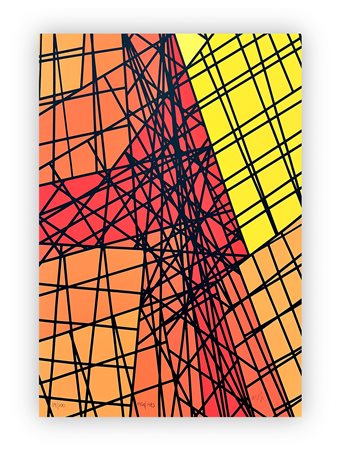 MARIO NIGRO (1917-1992) - Tavola N.7 - Tensioni reticolari: tempo e spazio-simultaneità di elementi in lotta, 1954-1983