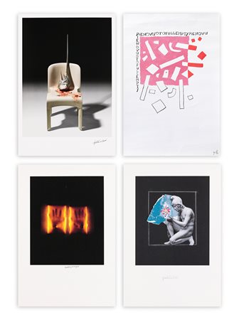 AUTORI VARI (PAOLINI, PARMIGGIANI,BERTOZZI CASONI, GRIFFA) - Lotto unico composto da 4 riproduzioni in stampa litografica