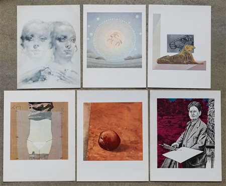 Lotto di sei litografie