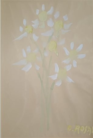 Ottone Rosai “Vaso di fiori” 1956