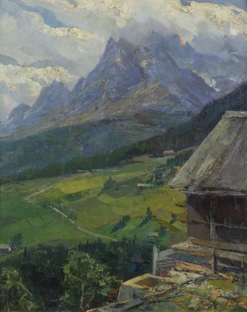 EUGENIO POLESELLO<BR>Pordenone 1895-Torino 1983<BR>"Paesaggio montano"  luglio 1931