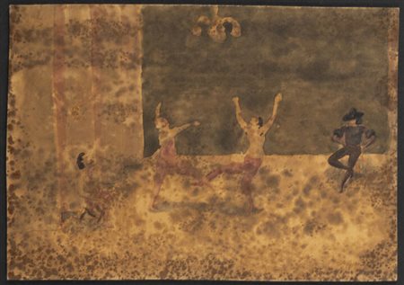 GUSTAVO FOPPIANI<BR>Udine (UD) 1925 - 1986 Piacenza<BR>"Prova di ballo"