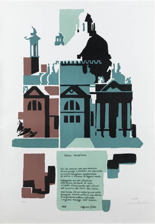 ALFONSO GATTO<BR>Salerno 1909-Orbetello (GR) 1976<BR>"Chiesa Veneziana" 1968