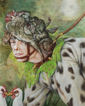 FABRIZIO RICCARDI<BR>Roma 1942<BR>"Dalla parte delle galline", Firenze