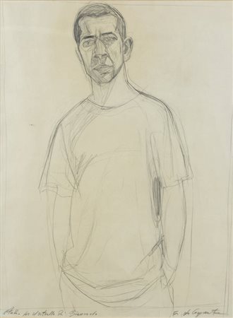 GIOVANNI LA COGNATA<BR>Comiso (Ragusa) 1954<BR>"Studio per ritratto di Giancarlo"