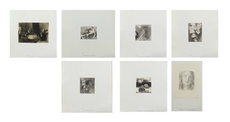 GIANCARLO VITALI<BR>Bellano (LC) 1928-2018<BR>Lotto di sette incisioni con titoli vari