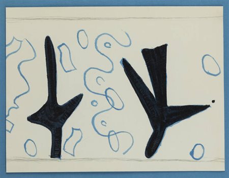 GEORGES BRAQUE<BR>Argenteuil (Francia) 1882 - 1963 Parigi<BR>"Oiseaux" 1961