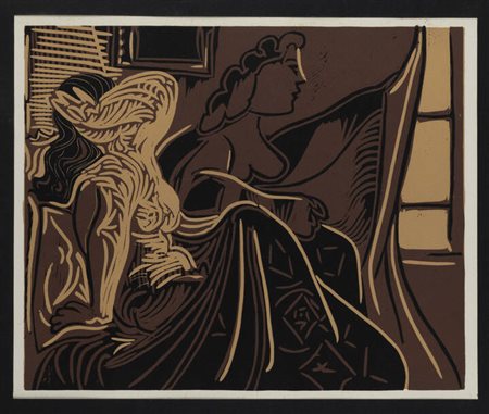 PICASSO PABLO (D'après)<BR>E 1881 - 1973 F<BR>Deux femmes pres de la fenetre
