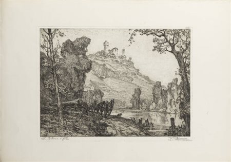 FRANCESCO MENNYEY<BR>Torino 1889 - 1950<BR>"Santa Vittoria d'Alba"