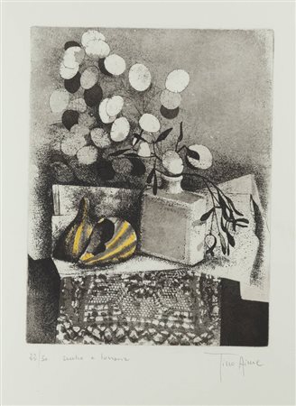 TINO AIME<BR>Cuneo  1931 - 2017 Gravere (TO)<BR>"Zucche e lunarie"