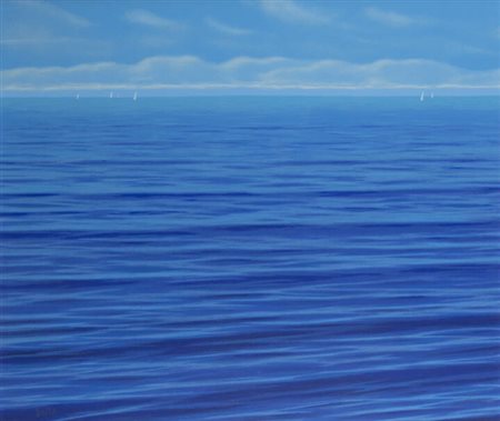 DANIELE FISSORE<BR>Savigliano (CN) 1947 - 2017<BR>"Marina con vele lontane"