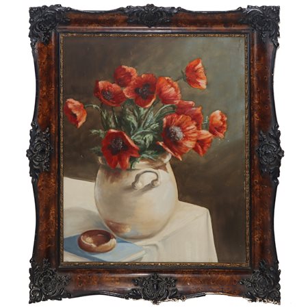 Papaveri rossi in vaso, fine 19th century