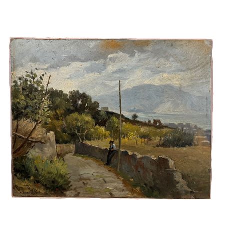 Paesaggio con contadino - S. D'Amato (1947)