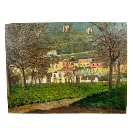 Scorcio di paese (Luogo imprecisato) - Francesco P. Diodato