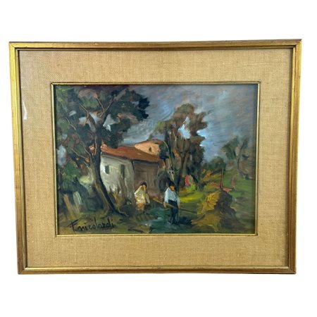 Contadini in campagna - F. Nicolardi (1910 - 1970)