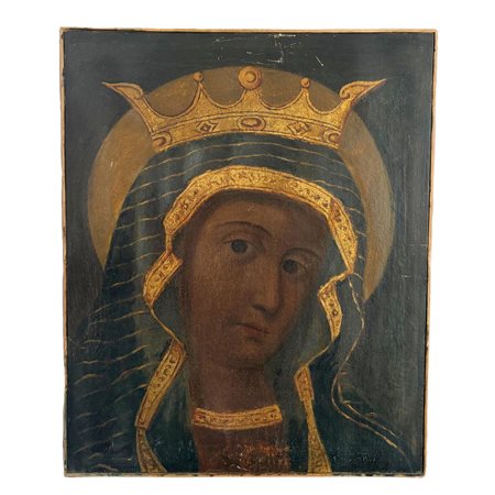 Volto di Madonna con corona