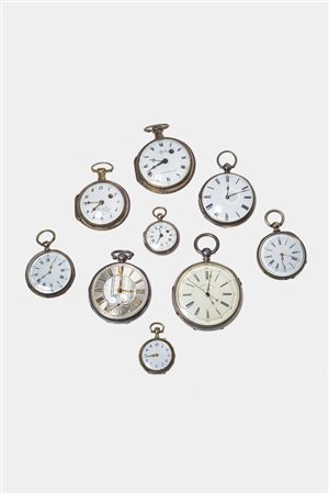 LOTTO DI NOVE OROLOGI DA TASCA