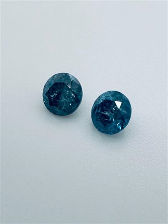 2 DIAMANTI COLORE ESALTATO 1,09 CT FANCY BLU INTENSO* - I2-3 - C31222-54-7