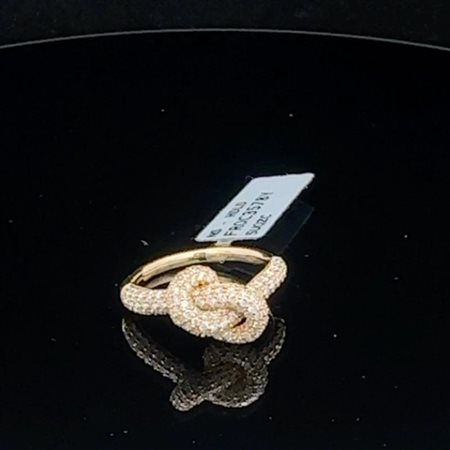 ANELLO FASCIA IN ORO CON DIAMANTI - FROC3578y