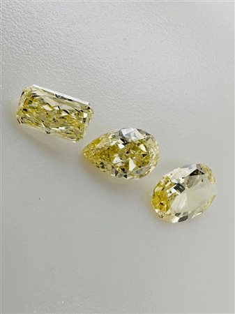 3 DIAMANTI NATURAL COLORI FANCY 1,01 GIALLO - SI - TAGLIO MIX - BB40301-10