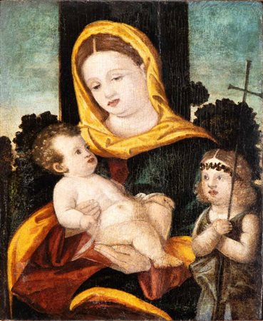Artista veneto, prima metà XVI secolo () Madonna con Bambino e San Giovannino...