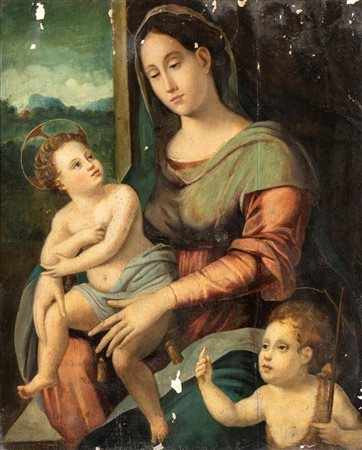Francesco Brina (attribuito a) (Firenze 1540-Firenze 1586) Madonna con il...